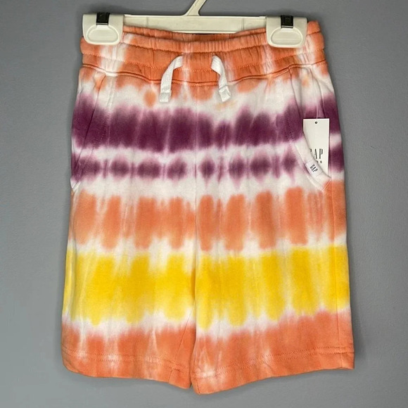 GAP Kids NWT Unisex Bermuda Shorts Multicolour Tie Dye Funky Small 6-7 - Picture 6 of 6